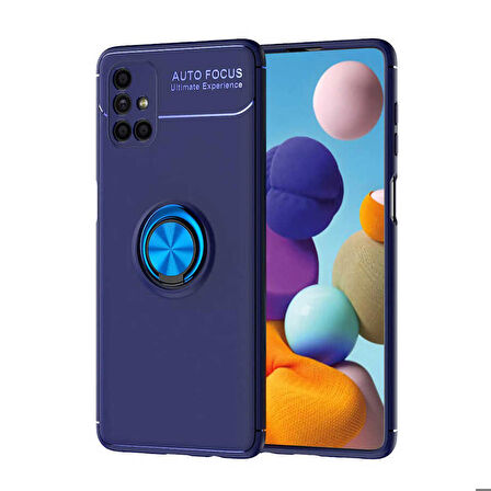 Galaxy M51 Uyumlu Zore Ravel Silikon Kapak-Mavi
