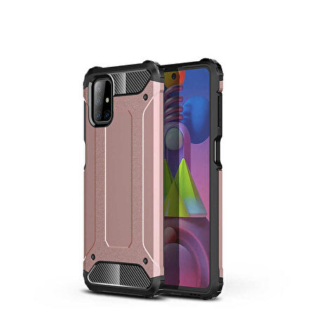 Galaxy M51 Uyumlu Zore Crash Silikon Kapak-Rose Gold