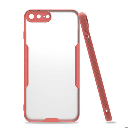 iPhone 7 Plus Uyumlu Zore Parfe Kapak-Pembe