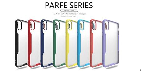 iPhone X Uyumlu Zore Parfe Kapak-Lacivert