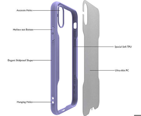 iPhone X Uyumlu Zore Parfe Kapak-Lacivert