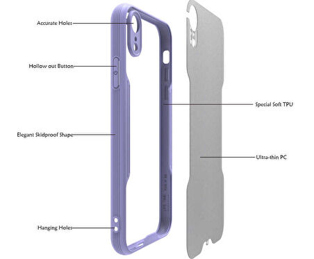 iPhone XR 6.1 Uyumlu Zore Parfe Kapak-Lacivert