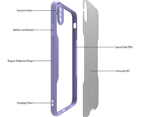 iPhone XS Max 6.5 Uyumlu Zore Parfe Kapak-Siyah