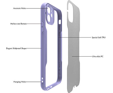 iPhone 11 Uyumlu Zore Parfe Kılıf-Mavi