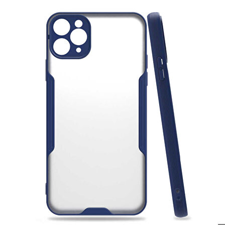 iPhone 11 Pro Uyumlu Zore Parfe Kapak-Lacivert