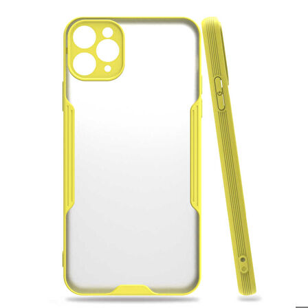 iPhone 11 Pro Uyumlu Zore Parfe Kapak-Sarı