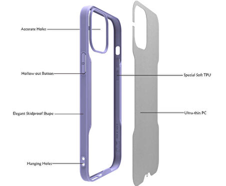 iPhone 12 Uyumlu Zore Parfe Kılıf-Siyah