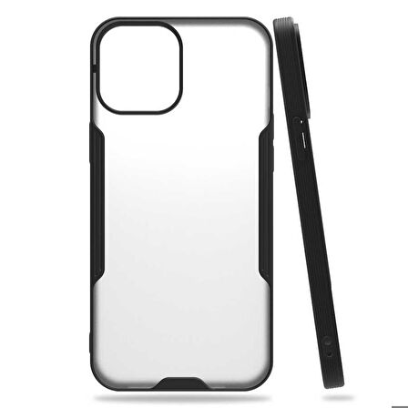 iPhone 12 Pro Max Uyumlu Zore Parfe Kapak-Siyah