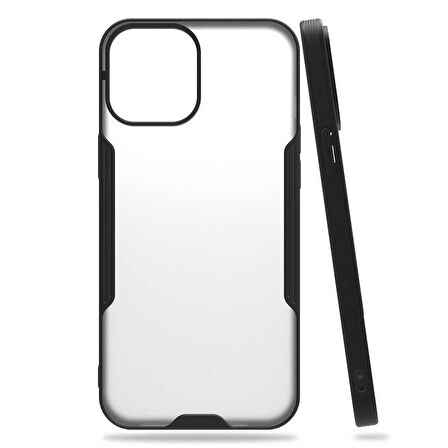 iPhone 12 Pro Max Uyumlu Zore Parfe Kılıf-Siyah
