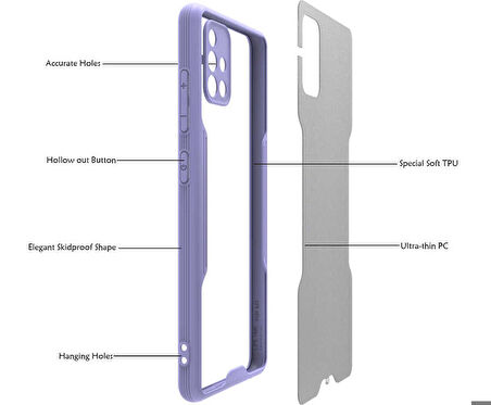 Galaxy A51 Uyumlu Zore Parfe Kapak-Kırmızı