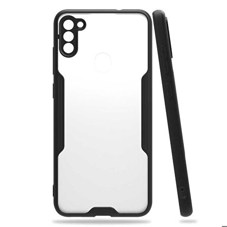 Galaxy M11 Uyumlu Zore Parfe Kapak-Siyah