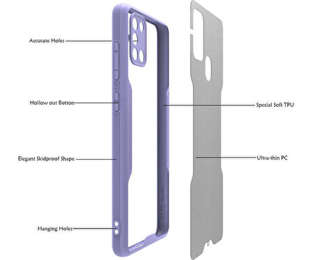 Galaxy A21S Uyumlu Zore Parfe Kapak-Pembe