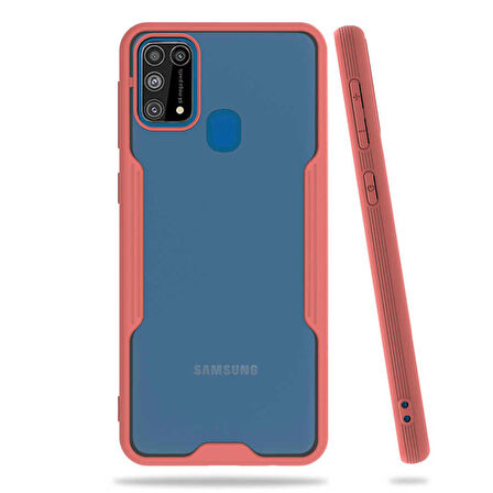 Galaxy M31 Uyumlu Zore Parfe Kapak-Pembe