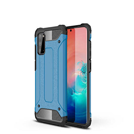 Galaxy S20 FE Uyumlu Zore Crash Silikon Kapak-Mavi