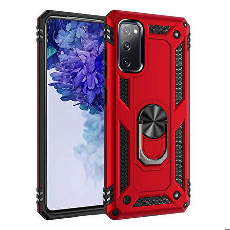 Galaxy S20 FE Uyumlu Zore Vega Kapak-Kırmızı