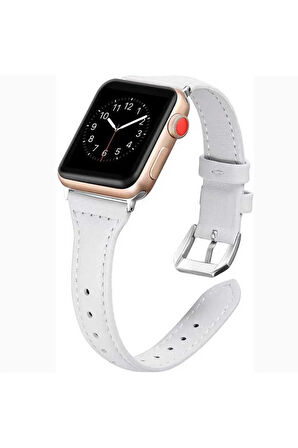 Apple Watch 38mm Uyumlu Krd-28 Deri Kordon-kahverengi