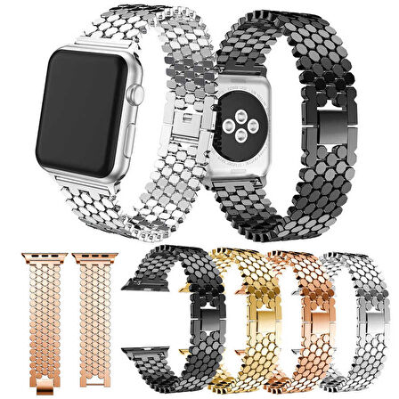 Watch 38mm Uyumlu KRD-30 Metal Zore Kordon-Gümüş