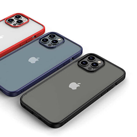 iPhone 12 Pro Uyumlu Zore Hom Silikon-Lacivert