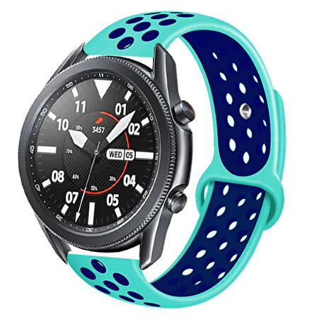 Galaxy Watch 46mm (22mm) KRD-02 Uyumlu Zore Kordon-Turkuaz-Mavi
