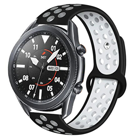 Huawei Watch GT 3 46mm KRD-02 Uyumlu Zore Kordon-Siyah-Beyaz