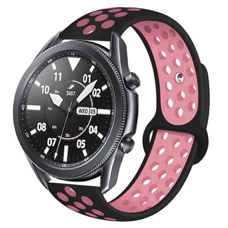 Galaxy Watch 46mm (22mm) KRD-02 Uyumlu Zore Kordon-Siyah-Rose Gold