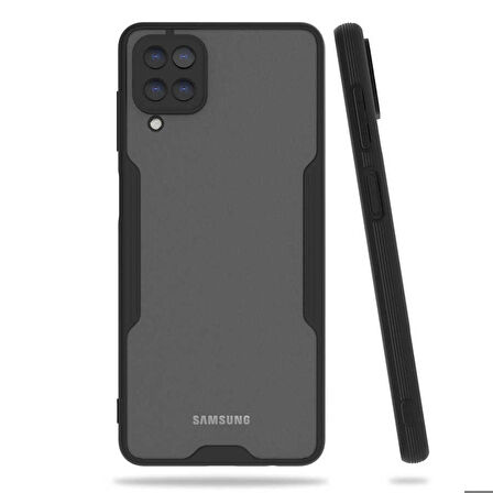 Galaxy M12 Uyumlu Zore Parfe Kapak-Siyah