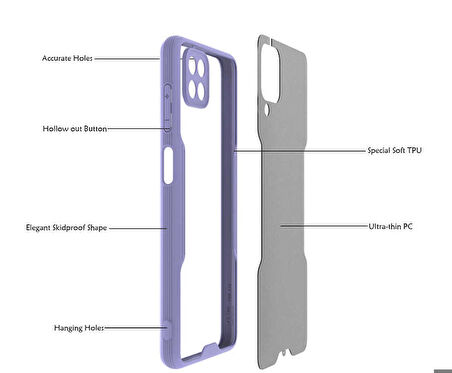 Galaxy M12 Uyumlu Zore Parfe Kapak-Koyu Yeşil