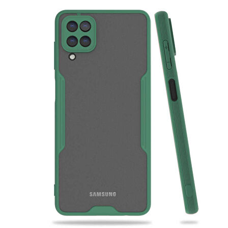 Galaxy A12 Uyumlu Zore Parfe Kapak-Koyu Yeşil