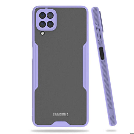 Galaxy A12 Uyumlu Zore Parfe Kapak-Mor