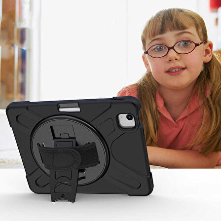 iPad Air 10.9 2020 (4.Nesil) ​FRMS Defender Tablet Silikon - Siyah