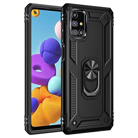 Galaxy M31S Uyumlu Zore Vega Kapak-Siyah