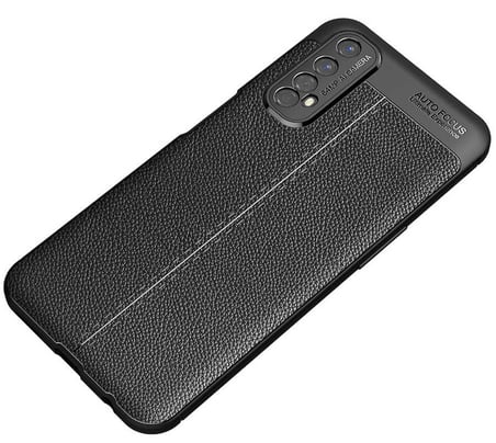 Realme 7 Kılıf OMSY Niss Silikon Kapak-Siyah