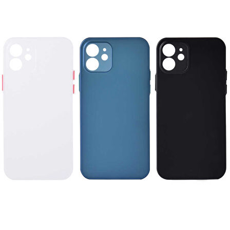 iPhone 12 Mini Uyumlu ​​​​ Slims Kılıf-Saks Mavi