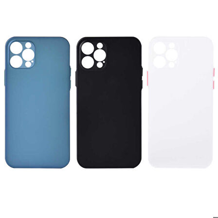 iPhone 12 Pro Uyumlu ​​​​Zore Slims Kapak-Siyah