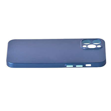 iPhone 12 Pro Uyumlu ​​​​ Slims Kılıf-Saks Mavi