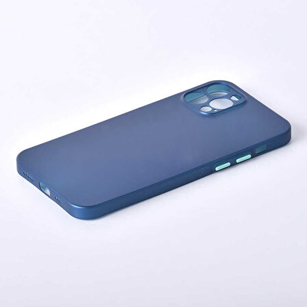 iPhone 12 Pro Uyumlu ​​​​ Slims Kılıf-Saks Mavi