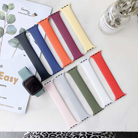 Watch 40mm Uyumlu KRD-31 Solo Loop Medium Zore Kordon-Pembe