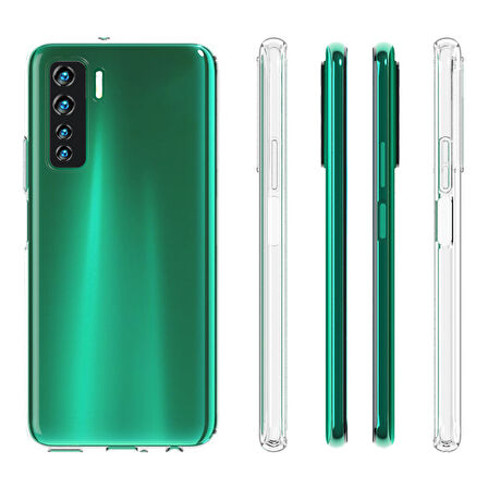 Huawei P40 Lite 5G Kılıf Zore Süper Silikon Kapak-Renksiz