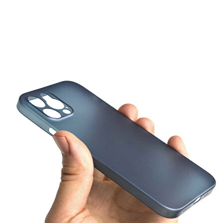 iPhone 12 Pro Max Uyumlu Zore 1.Kalite PP Silikon-Saks Mavi