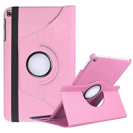 Galaxy Tab A7 10.4 T500 (2020)  Uyumlu ​MKST Dönebilen Standlı Kılıf-Pembe Açık