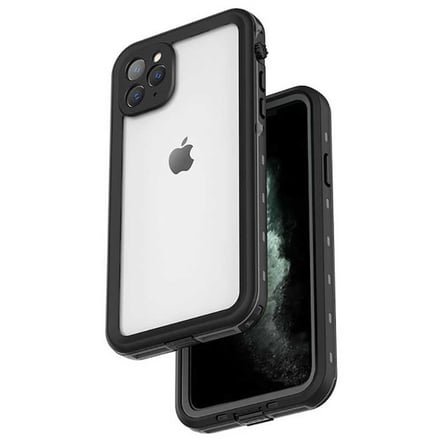 iPhone 12 Pro Max Uyumlu NRTK 1-1 Su Geçirmez Kılıf-Siyah