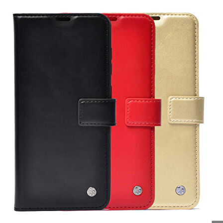 iPhone 12 Mini Uyumlu Zore Kar Deluxe Kapaklı Kılıf-Kırmızı