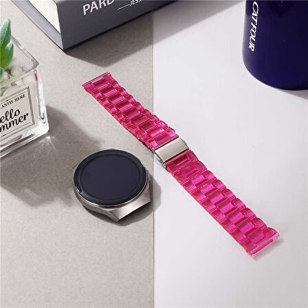 Xiaomi Amazfit Pace Uyumlu KRD-27 22mm Zore Kordon-Pembe
