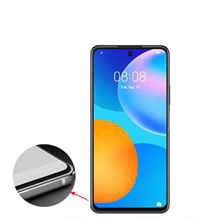 Huawei P Smart 2021 Uyumlu Zore Kenarları Kırılmaya Dayanıklı Cam Ekran Koruyucu