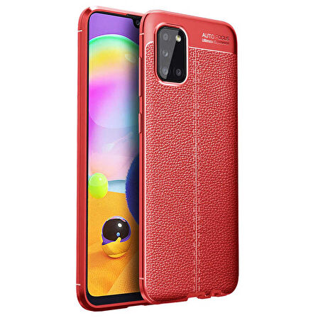 Galaxy A02S Uyumlu Zore Niss Silikon Kapak-Kırmızı