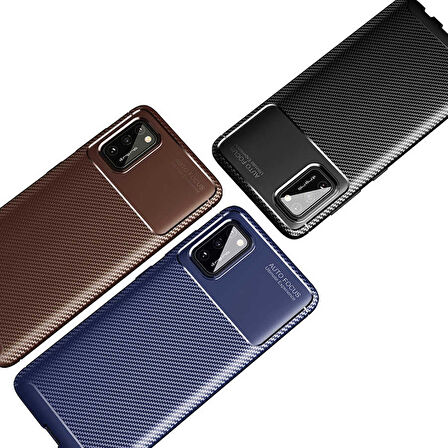 Galaxy A02S Uyumlu Zore Negro Silikon Kapak-Kahverengi