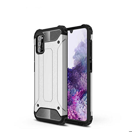 Galaxy A02S Uyumlu Zore Crash Silikon Kapak-Gri