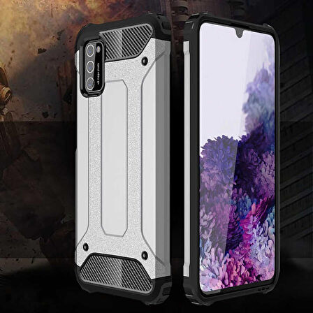 Galaxy A02S Uyumlu Zore Crash Silikon Kapak-Gri