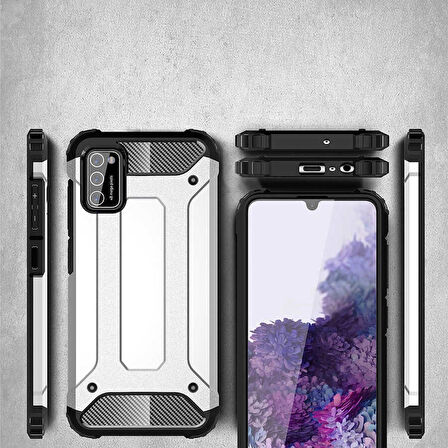 Galaxy A02S Uyumlu Zore Crash Silikon Kapak-Gri