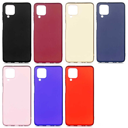 Galaxy M12 Uyumlu Zore Premier Silikon Kapak-Mürdüm